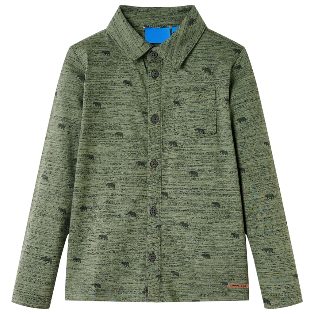 Vidaxl Child's Shirt 92 mixte kaki -colored