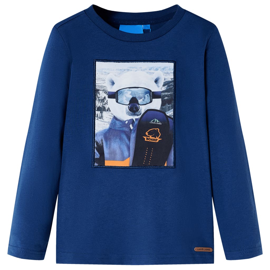 Vidaxl Child's Shirt avec manches longues 92 jeans bleu