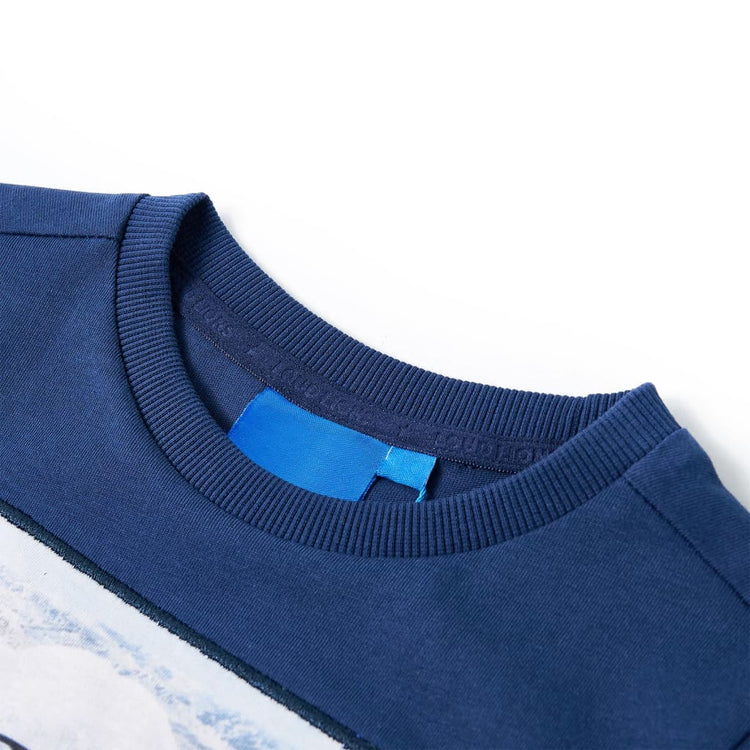 Vidaxl Child's Shirt avec manches longues 140 jeans bleu