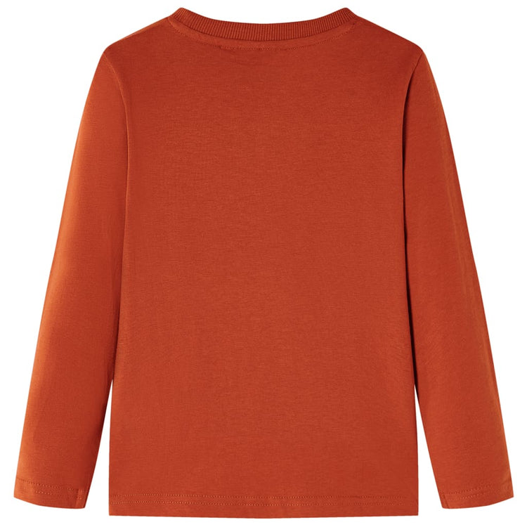 Vidaxl Child's Shirt avec manches longues 92 Rust Light -Colored