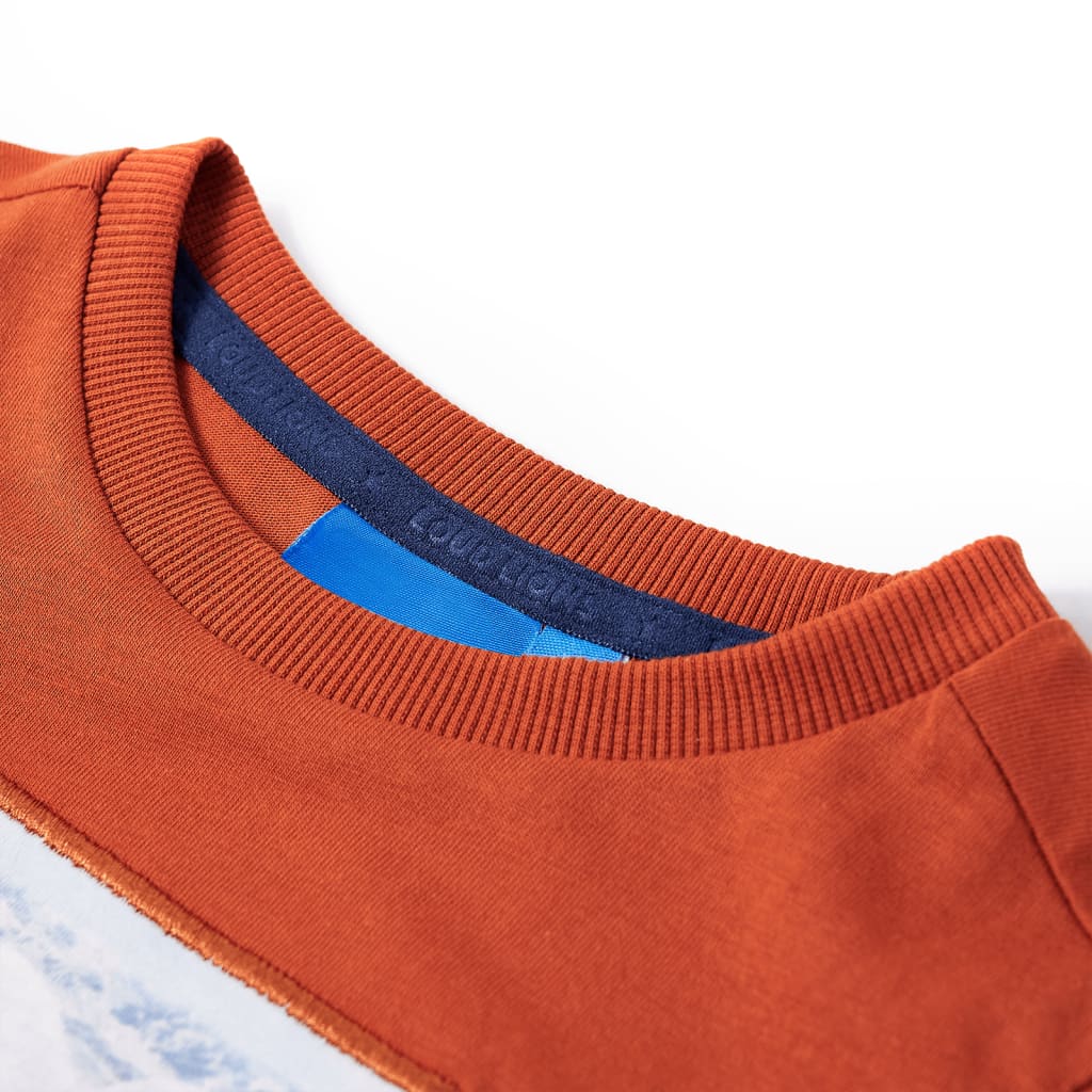 Vidaxl Child's Shirt avec manches longues 92 Rust Light -Colored