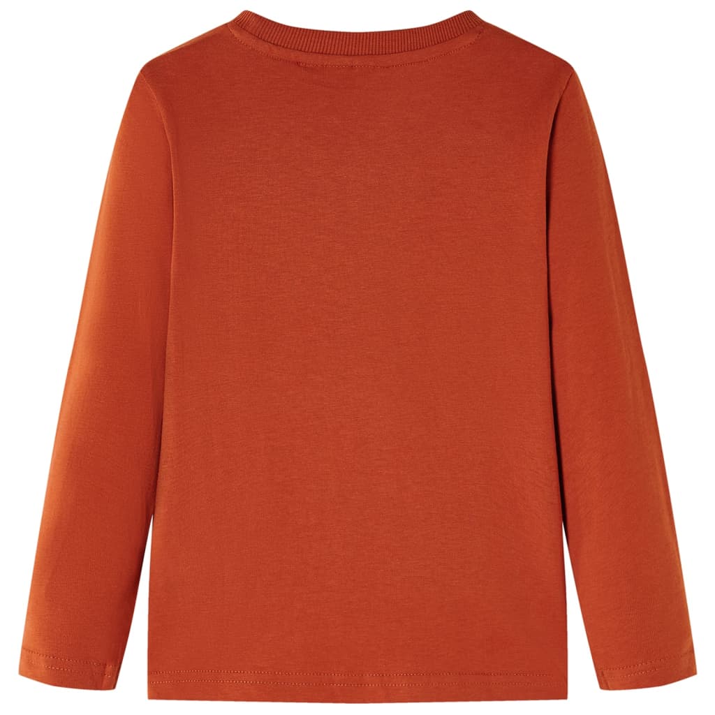 Vidaxl Child's Shirt à manches longues 116 Rust Light -Colored