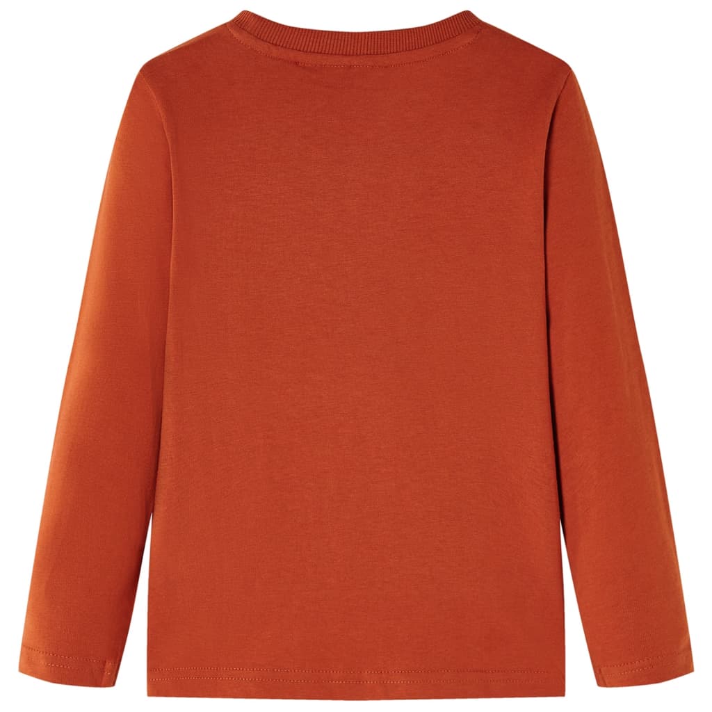 Vidaxl Child's Shirt à manches longues 128 Rust légère -colored