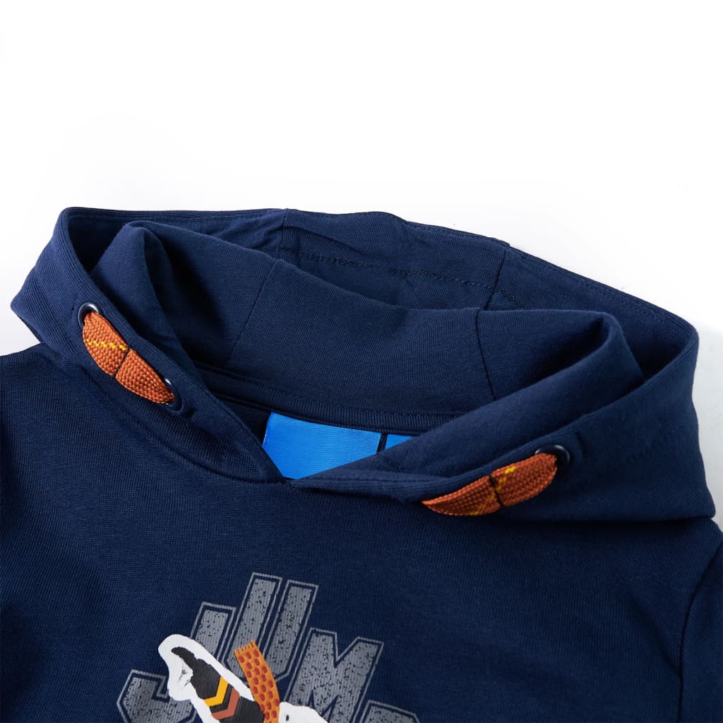 Pull pour enfants vidaxl avec capuche 128 bleu marine