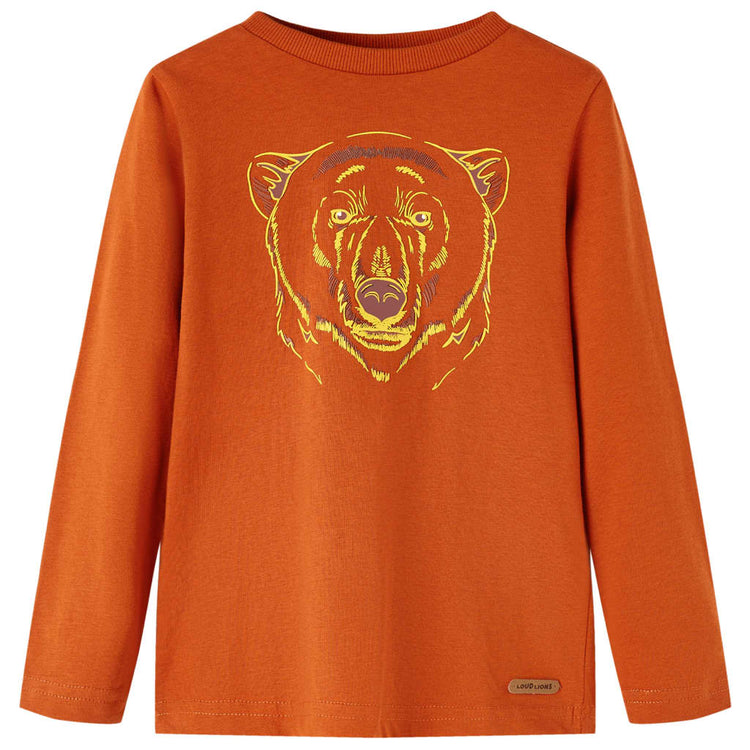 Vidaxl Child's Shirt avec manches longues 92 Rust Light -Colored