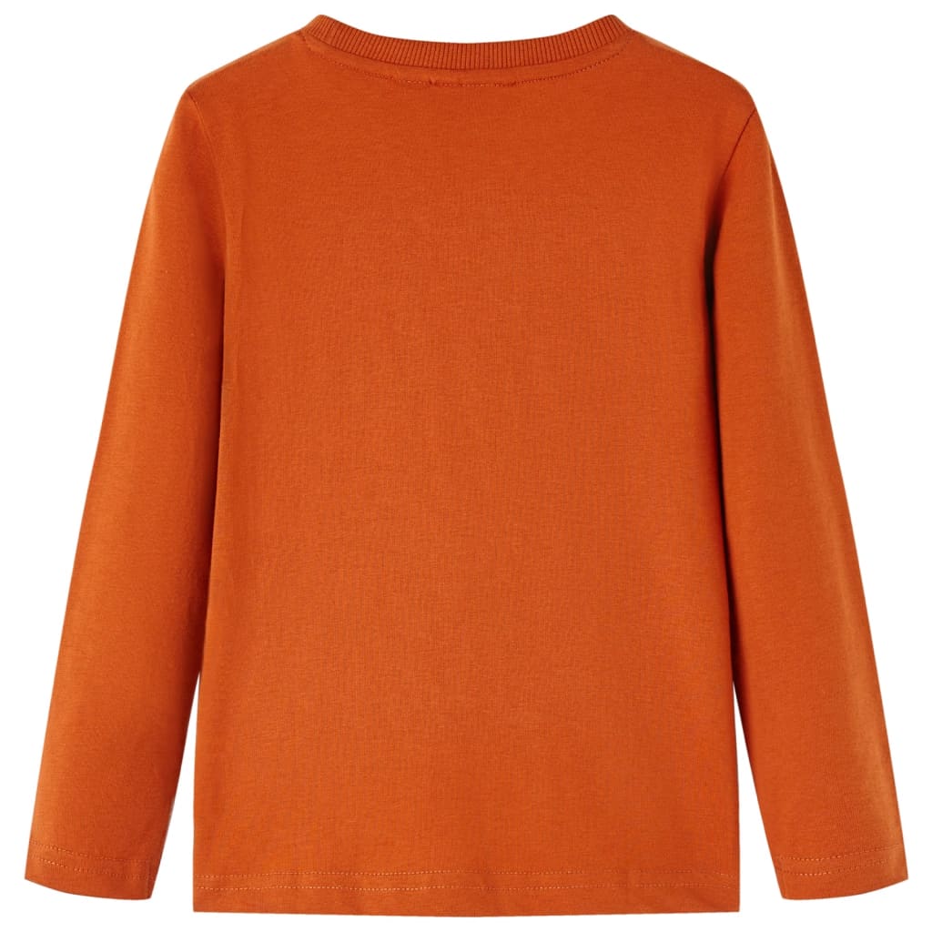 Vidaxl Child's Shirt avec manches longues 92 Rust Light -Colored