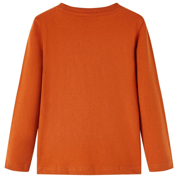 Vidaxl Child's Shirt avec manches longues 92 Rust Light -Colored