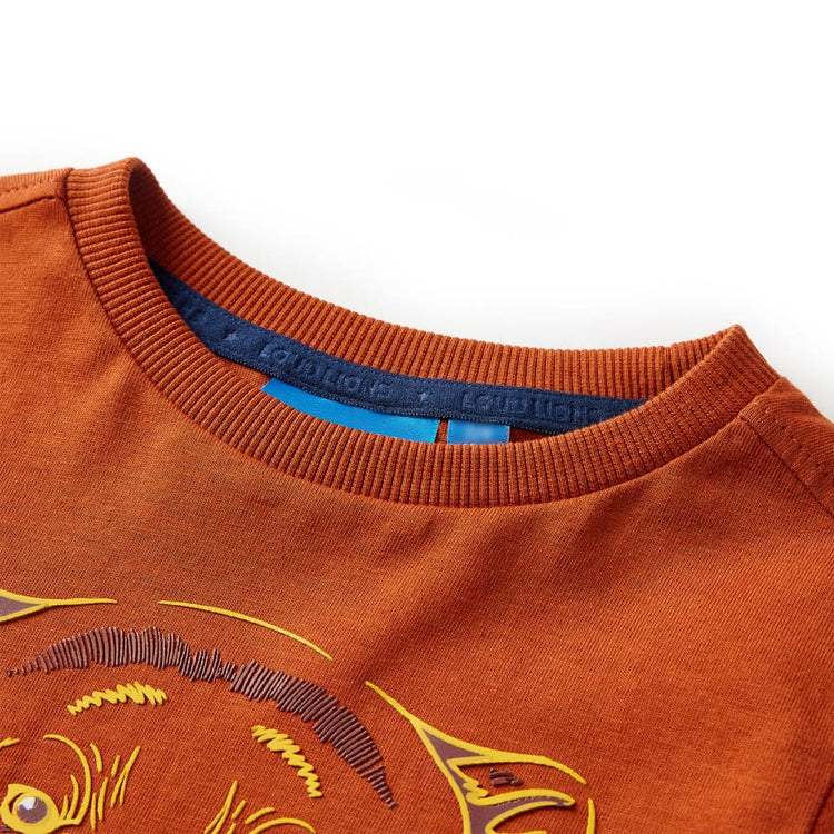 Vidaxl Child's Shirt avec manches longues 92 Rust Light -Colored