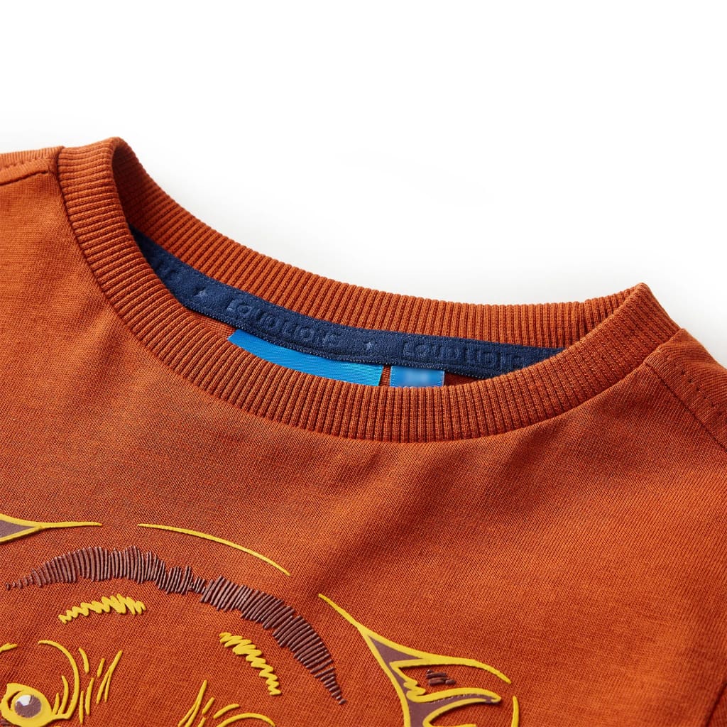 Vidaxl Children's Shirt à manches longues 104 légèrement rouille -colored
