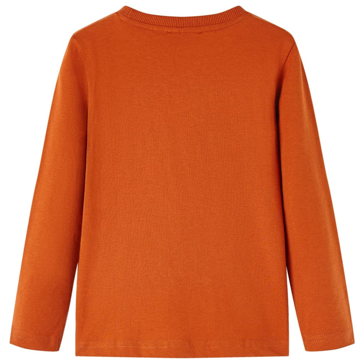 Vidaxl Child's Shirt à manches longues 140 Rust légère -colored