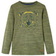 Vidaxl Child's Shirt avec manches longues 104 kaki mixte -colored