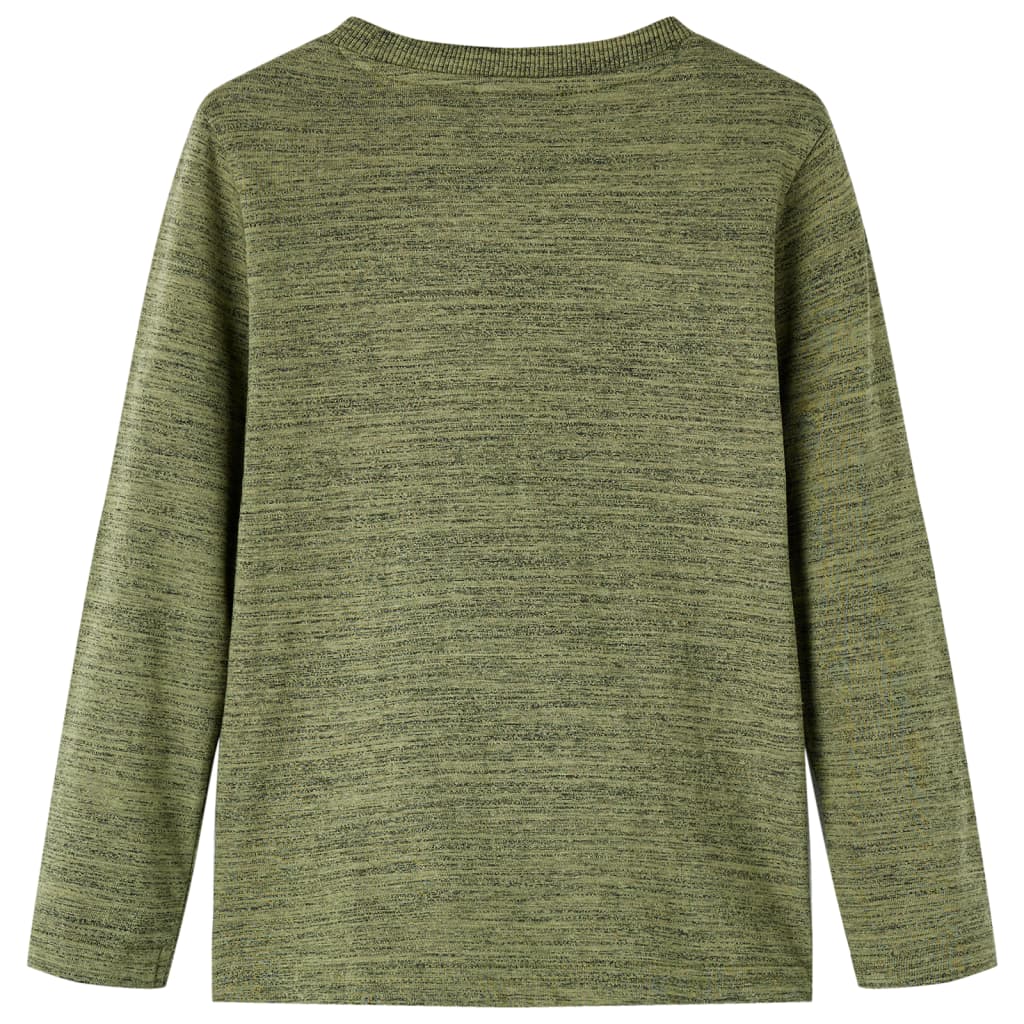 Vidaxl Child's Shirt avec manches longues 104 kaki mixte -colored