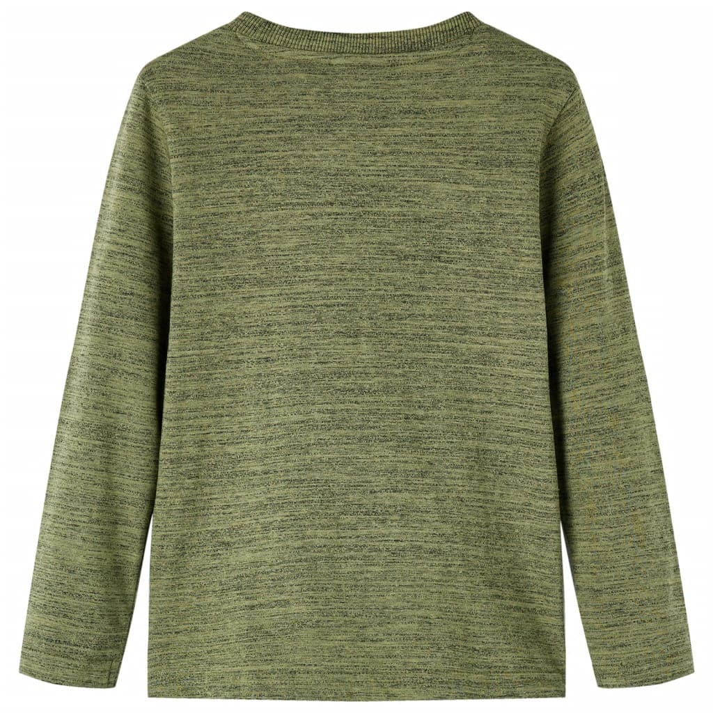 Vidaxl Child's Shirt à manches longues 116 kaki mixte -colore