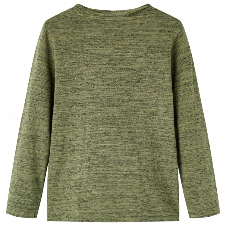 Vidaxl Child's Shirt à manches longues 116 kaki mixte -colore