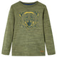 Vidaxl Child's Shirt à manches longues 128 kaki mixte -colore