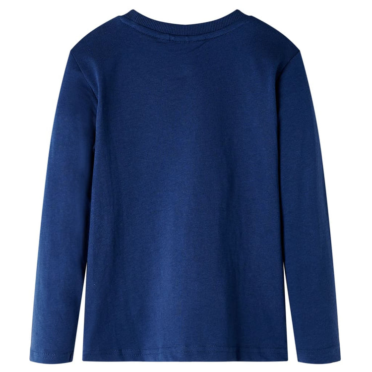 Vidaxl Child's Shirt à manches longues 128 bleu marine