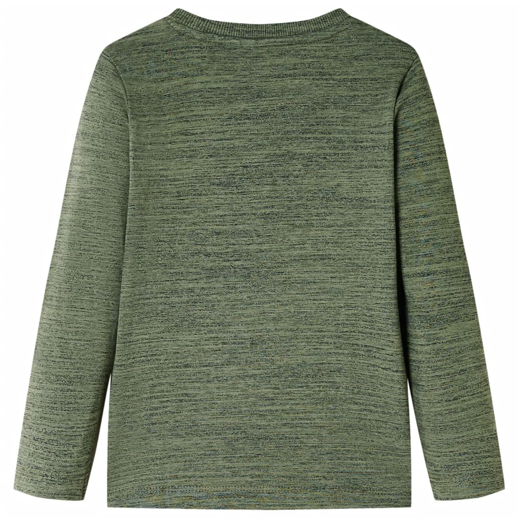 Vidaxl Child's Shirt avec manches longues 92 Kaki mixte -colored