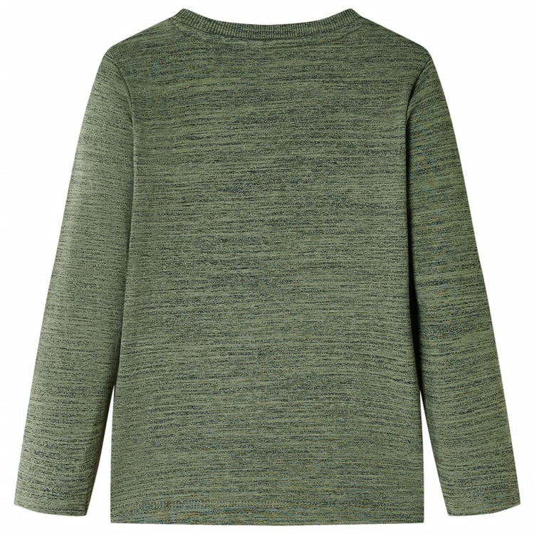 Vidaxl Child's Shirt avec manches longues 92 Kaki mixte -colored