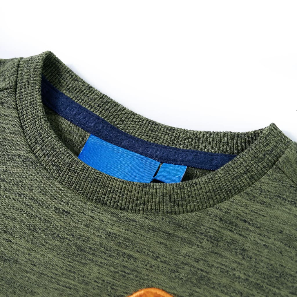 Vidaxl Child's Shirt avec manches longues 92 Kaki mixte -colored