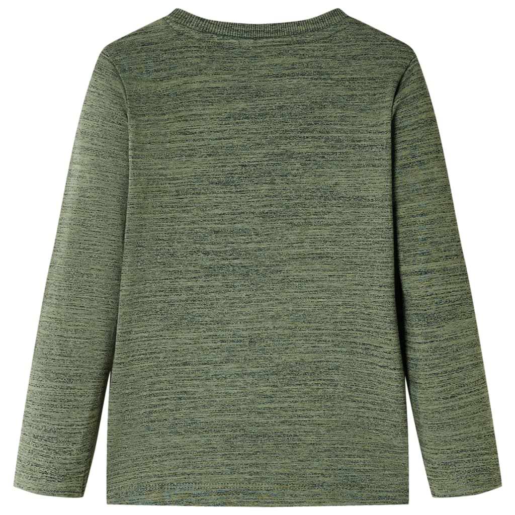 Vidaxl Child's Shirt avec manches longues 104 kaki mixte -colored