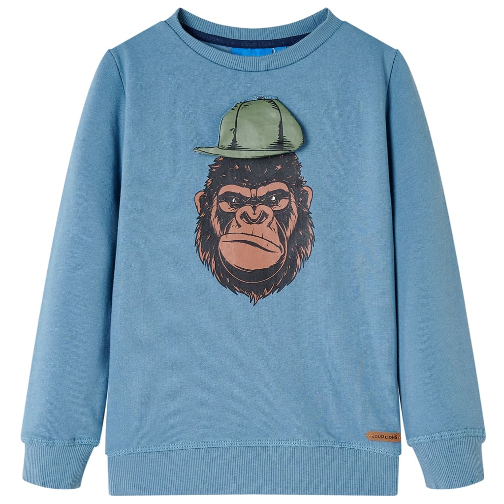 Pull pour enfants Vidaxl 116 Middelblauw