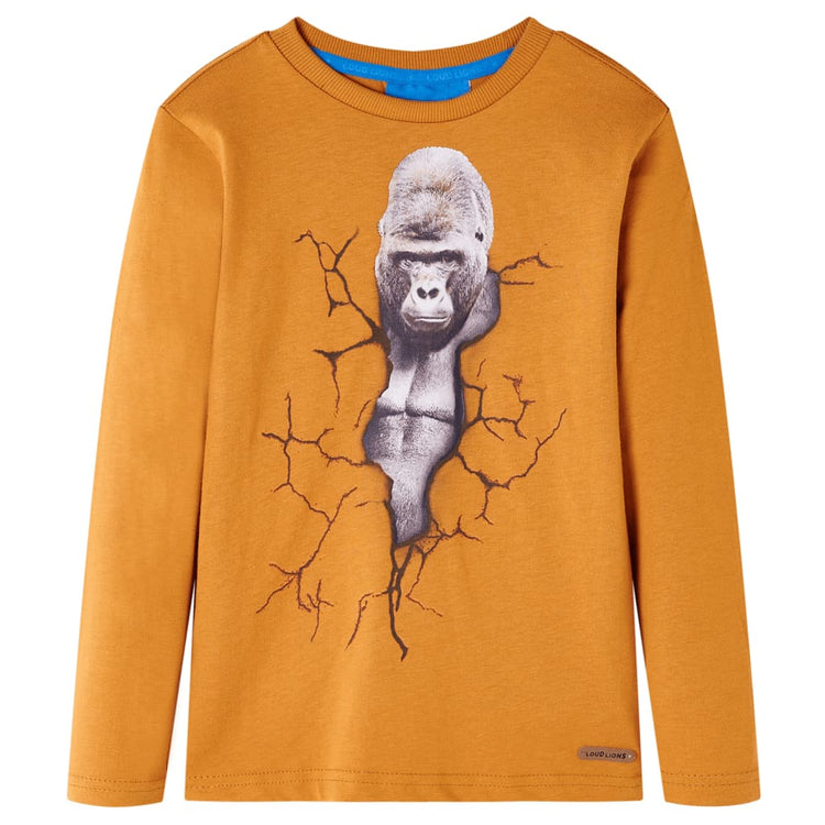 Vidaxl Children's Shirt à manches longues 116 Donkerokerkligent