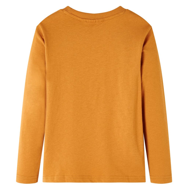 Vidaxl Children's Shirt à manches longues 116 Donkerokerkligent