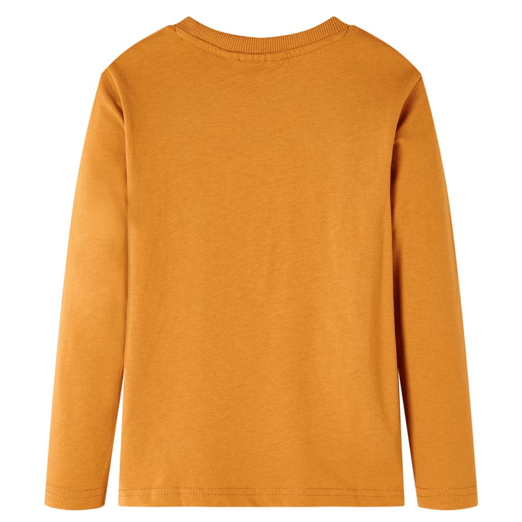 Vidaxl Child's Shirt à manches longues 140 Copper foncé sombre coloré
