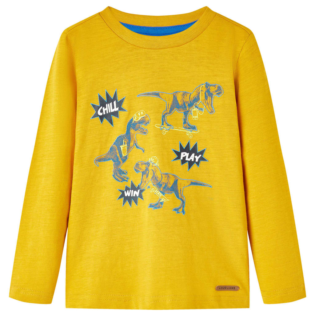 Vidaxl Children's Shirt avec manches longues 92 Ochère -colored