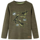 Vidaxl Child's Shirt avec manches longues 104 kaki mixte -colored