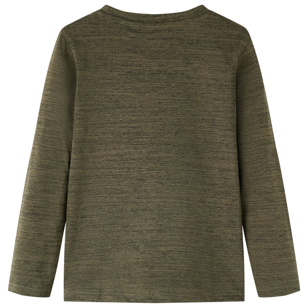 Vidaxl Child's Shirt avec manches longues 104 kaki mixte -colored