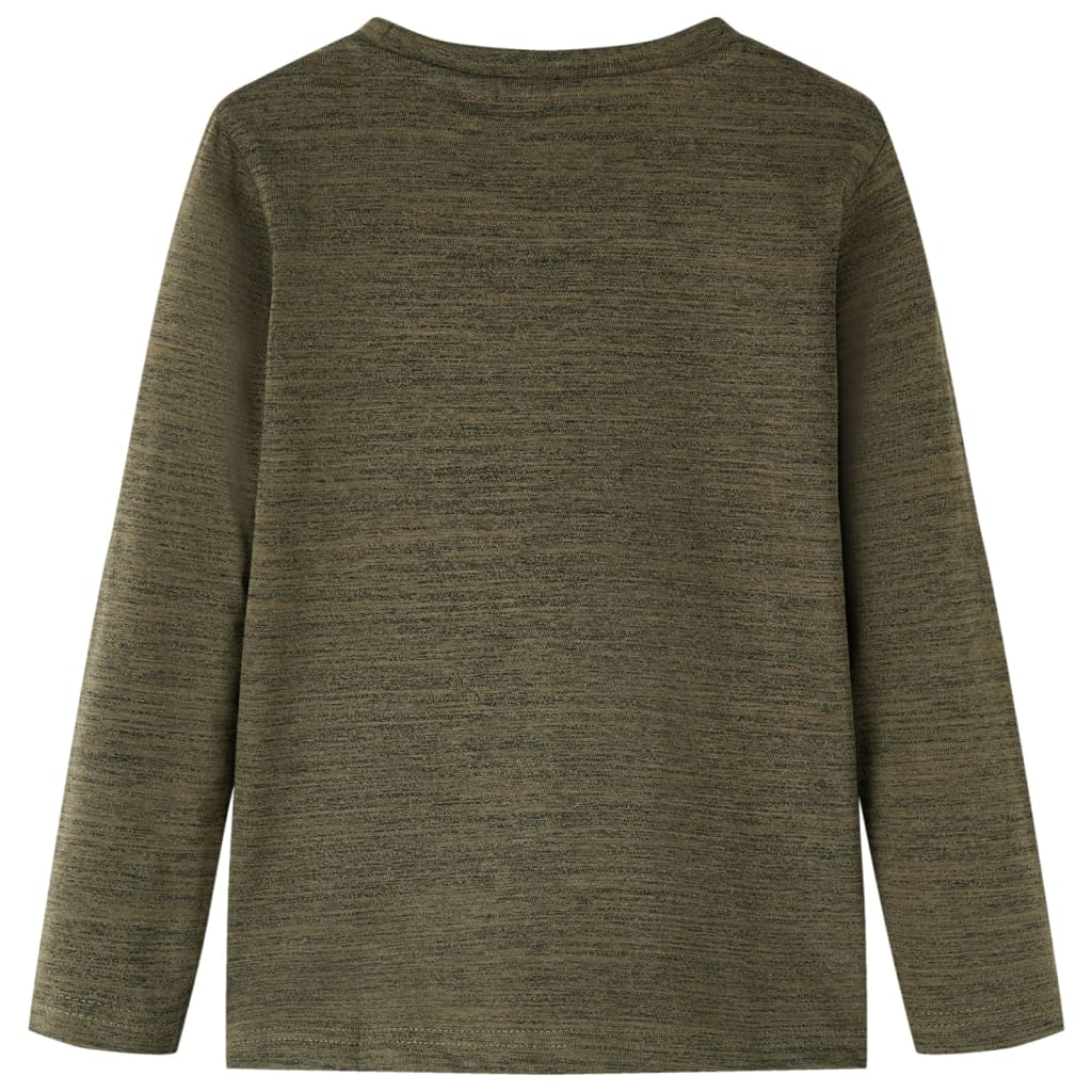 Vidaxl Child's Shirt à manches longues 128 kaki mixte -colore