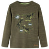 Vidaxl Child's Shirt à manches longues 140 kaki mixte -colore