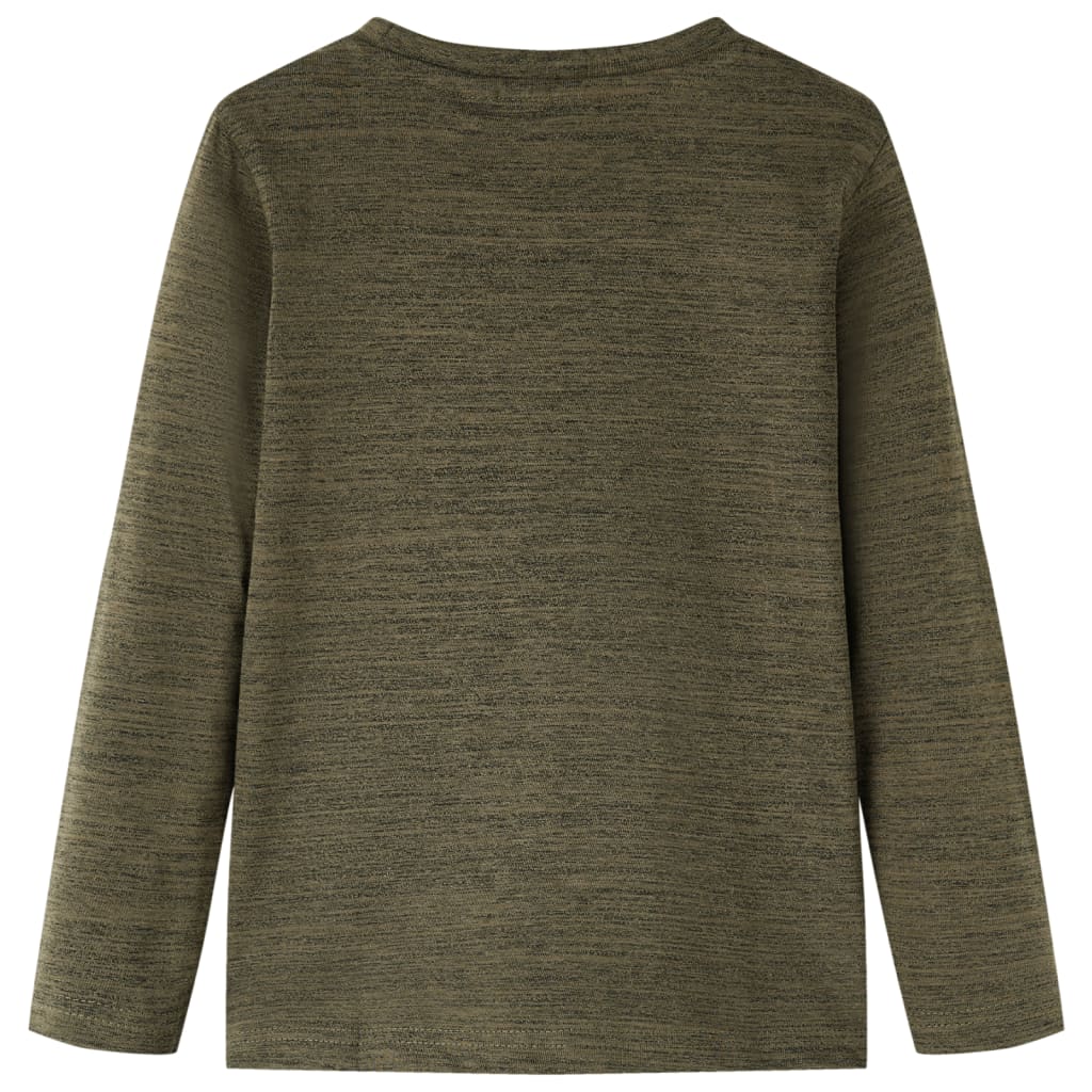 Vidaxl Child's Shirt à manches longues 140 kaki mixte -colore