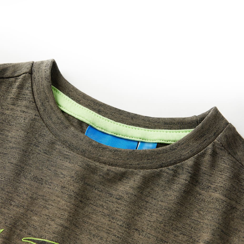 Vidaxl Child's Shirt à manches longues 140 kaki mixte -colore