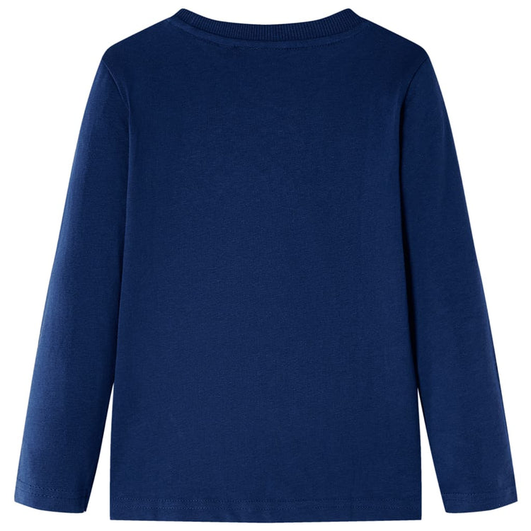 Vidaxl Child's Shirt à manches longues 128 bleu marine