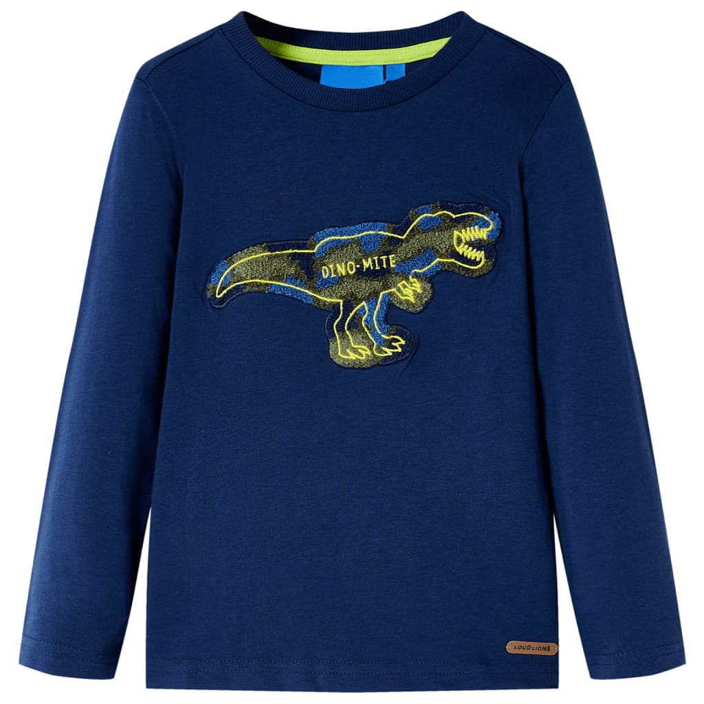 Vidaxl Child's Shirt à manches longues 140 bleu marine