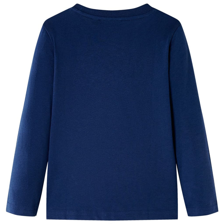 Vidaxl Child's Shirt à manches longues 140 bleu marine