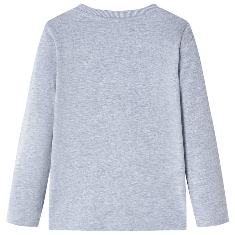 Vidaxl Child's Shirt à manches longues 92 gris mélangé