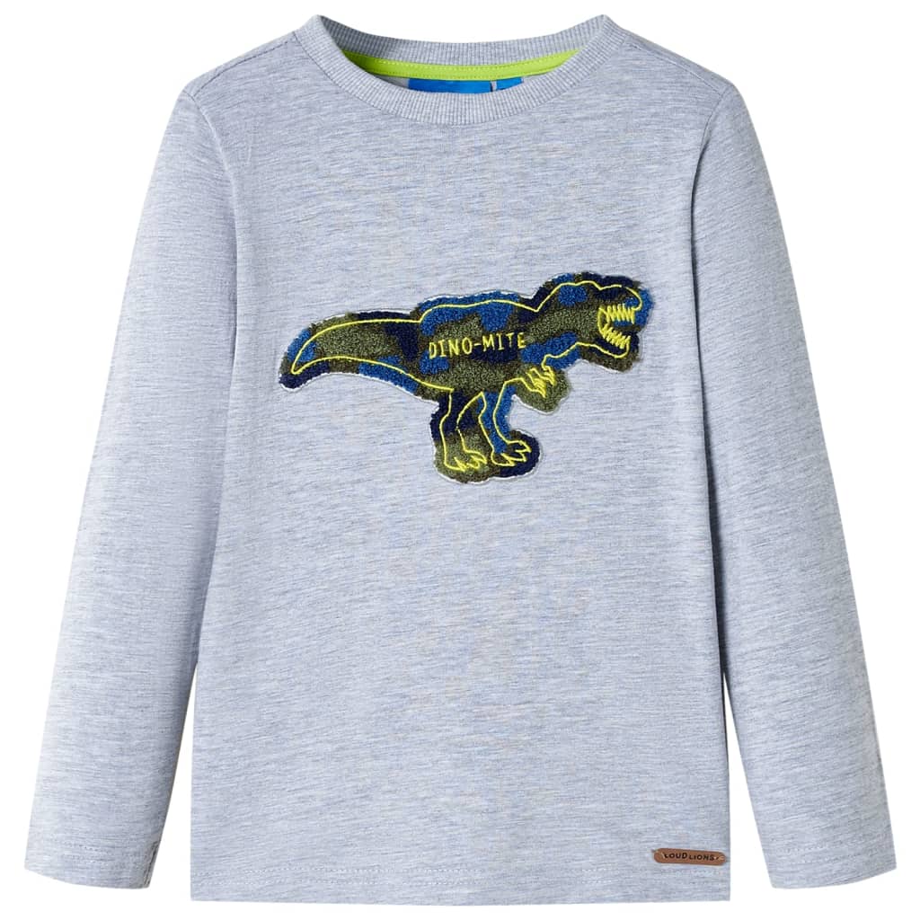 Vidaxl Child's Shirt à manches longues 104 gris mélangé