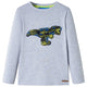 Vidaxl Child's Shirt à manches longues 104 gris mélangé