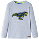 Vidaxl Child's Shirt à manches longues 116 gris mélangé
