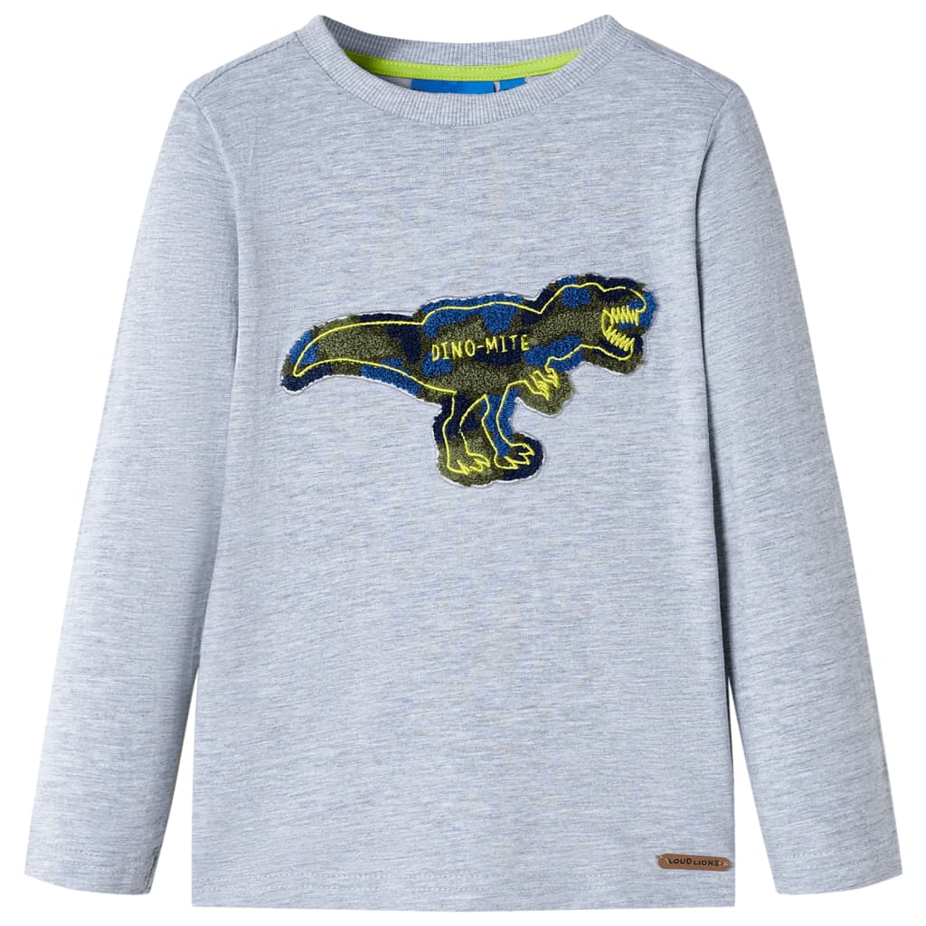 Vidaxl Child's Shirt à manches longues 128 gris mélangé