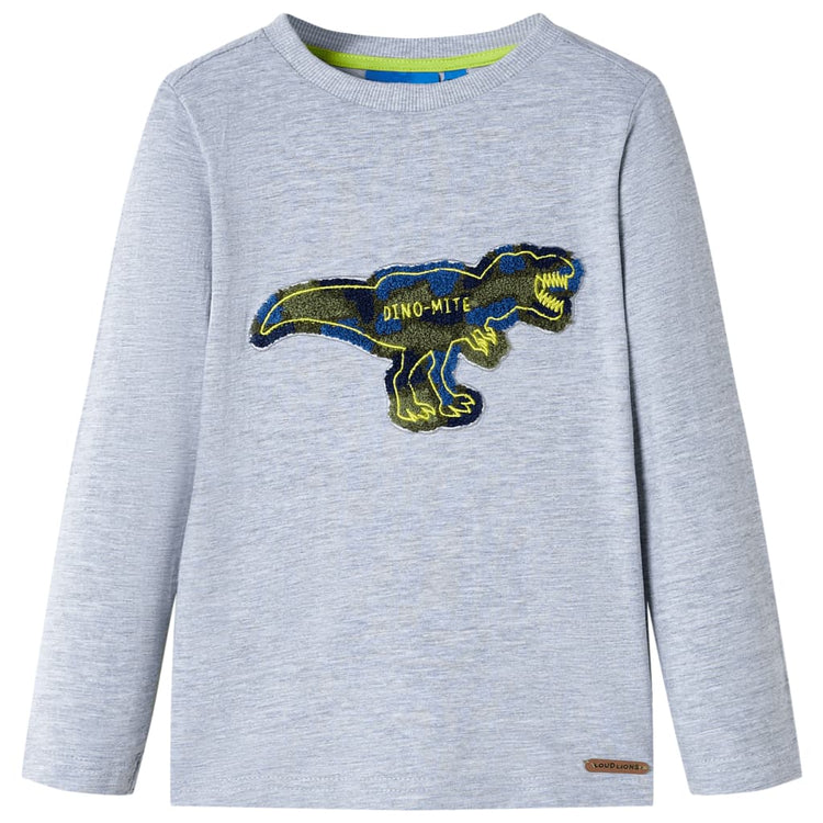 Vidaxl Child's Shirt à manches longues 128 gris mélangé