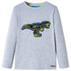 Vidaxl Child's Shirt à manches longues 128 gris mélangé