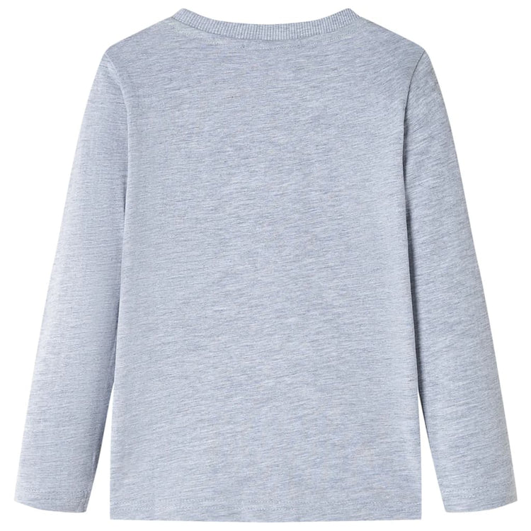 Vidaxl Child's Shirt à manches longues 128 gris mélangé