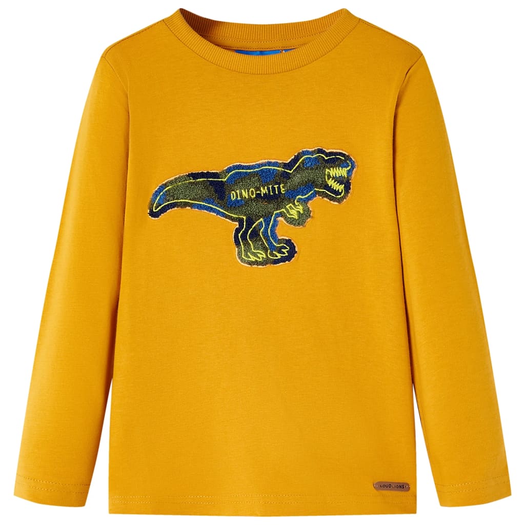 Vidaxl Child's Shirt à manches longues 140 Ochère -colored
