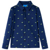 Vidaxl Child's Shirt 104 Navy Blue