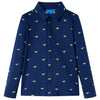 Vidaxl Child's Shirt 116 Navy Blue