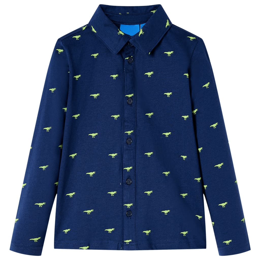 Vidaxl Child's Shirt 128 Navy Blue